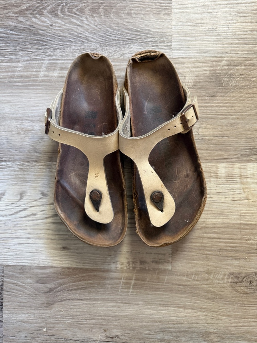 Birkenstock Tan Leather Toe-Post Graceful Pearl Sandals